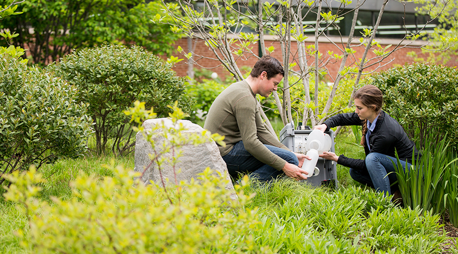 Master of Environmental Studies students in the field